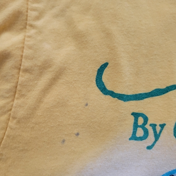 Y2K DON ED HARDY by Christian Audigier Yellow Tee Men Large - Picture 8 of 8